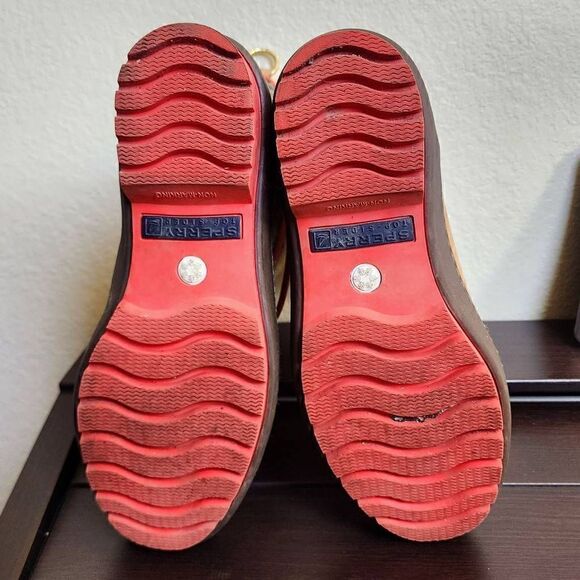 Sperry Top Sider Red Sole Thinsulate Faux Fur Lace Up Quilted Puffer Boot 9.5M - Picture 7 of 7